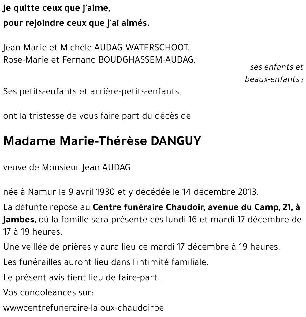 Marie-Thérèse DANGUY