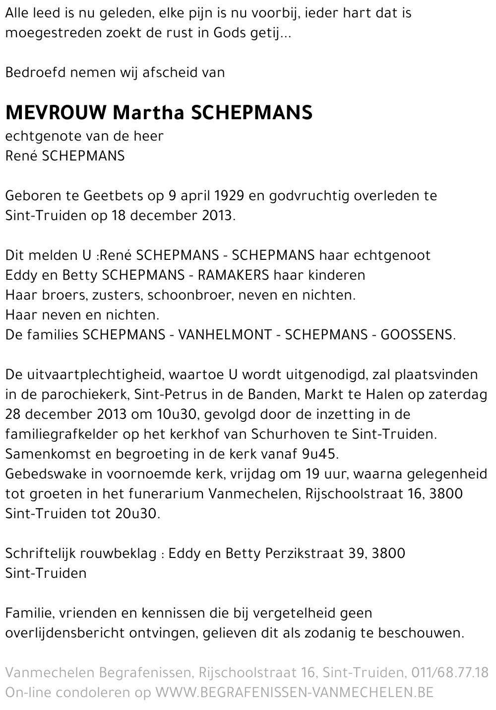 Martha Schepmans