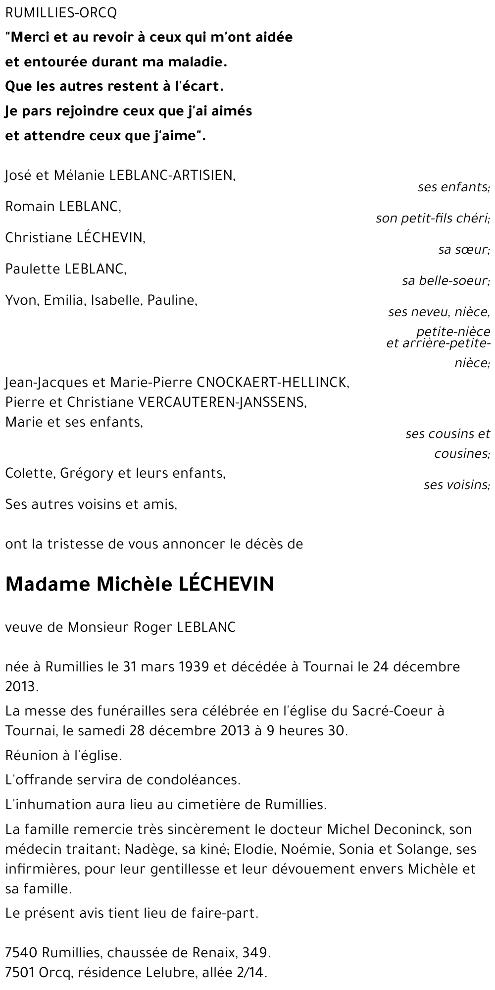 Michèle LÉCHEVIN