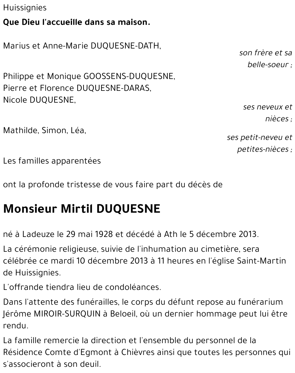 Mirtil DUQUESNE