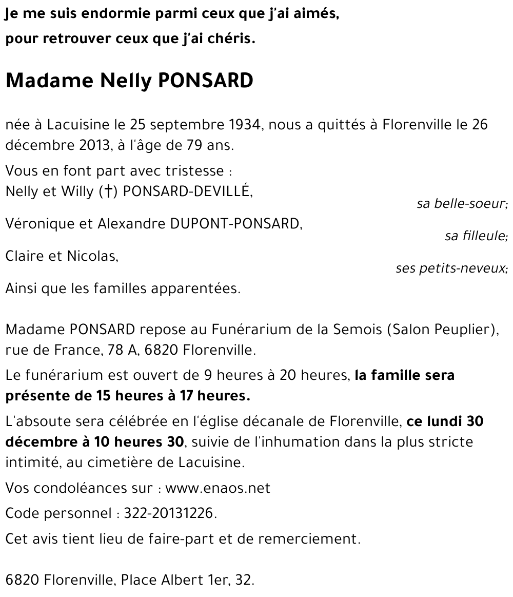 Nelly PONSARD