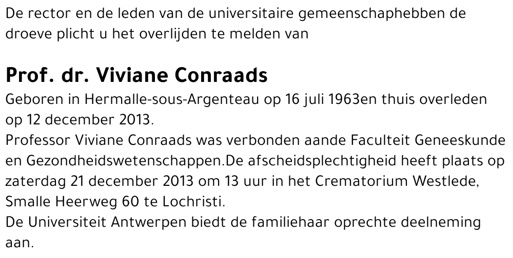 Prof. dr. Viviane Conraads