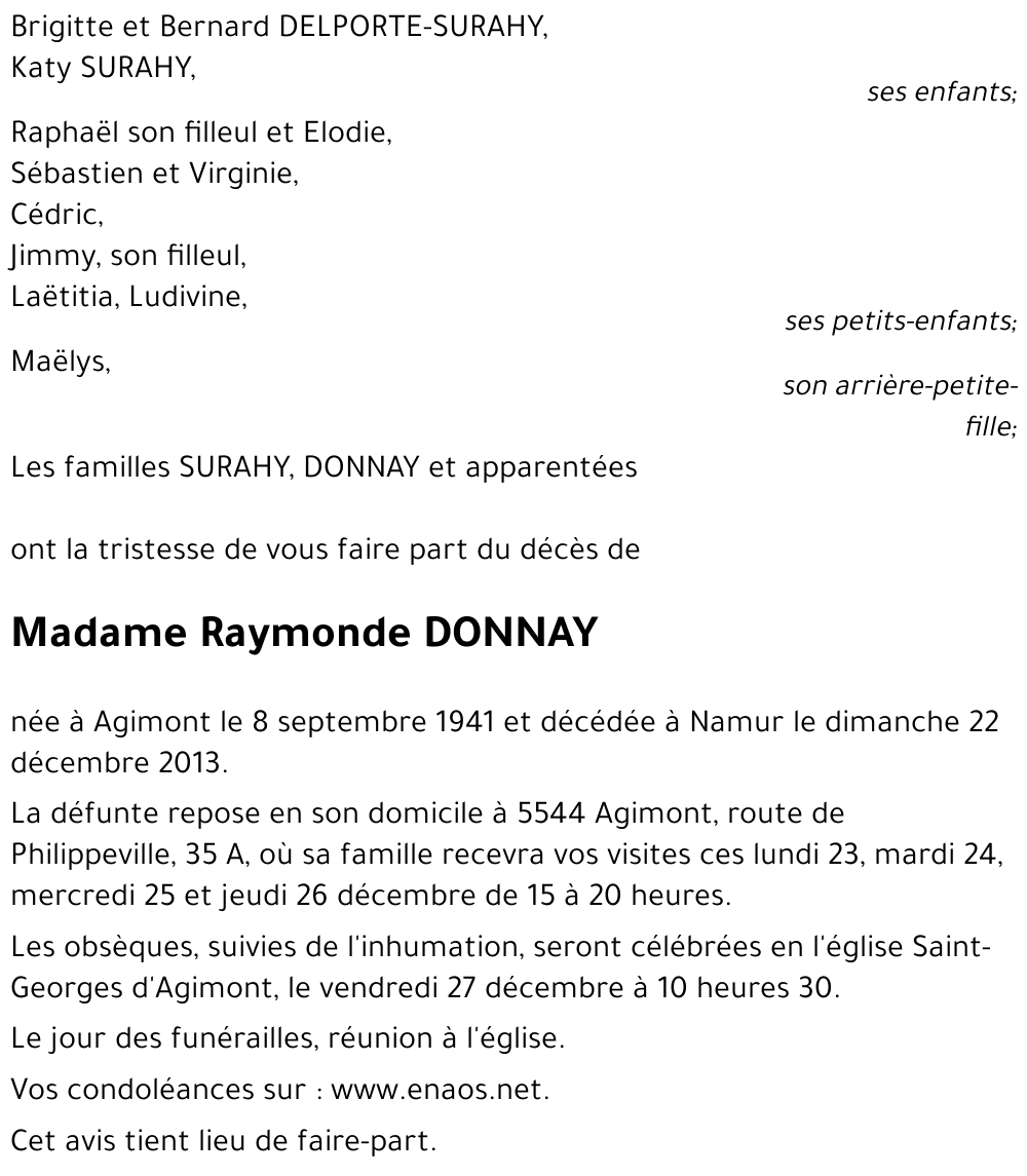 Raymonde DONNAY