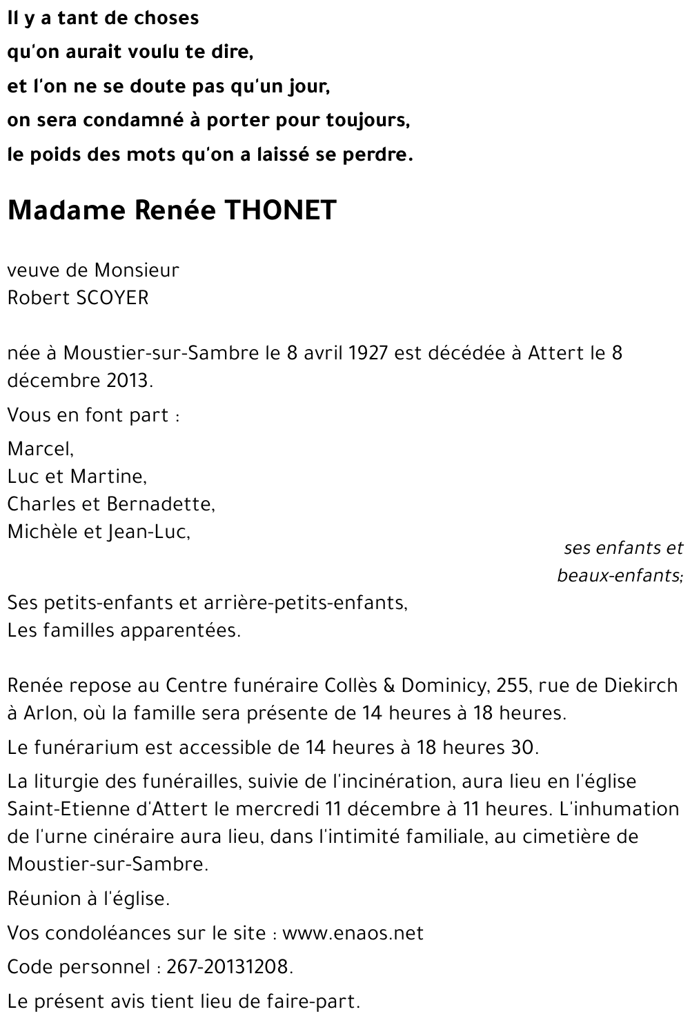 Renée THONET