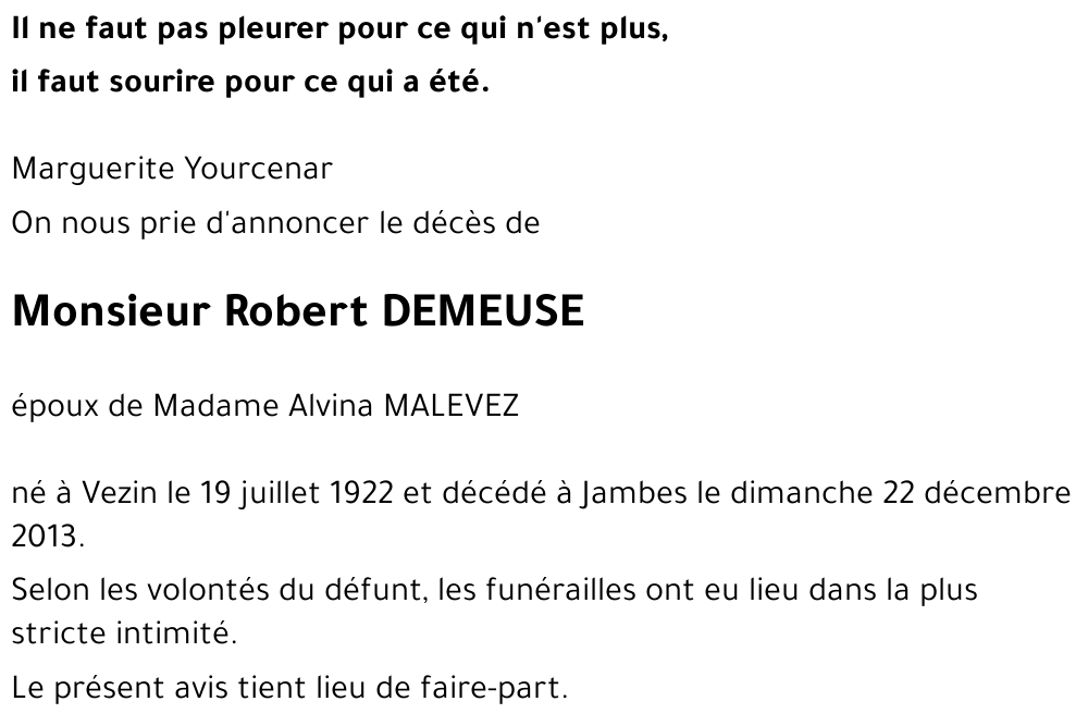 Robert DEMEUSE