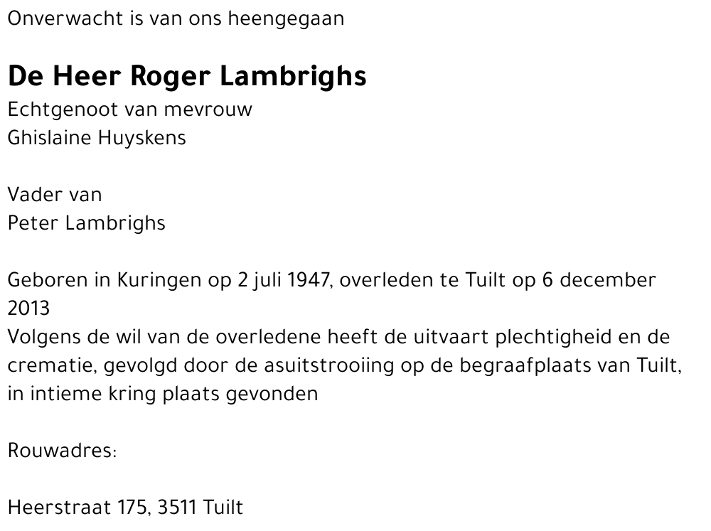 Roger Lambrighs