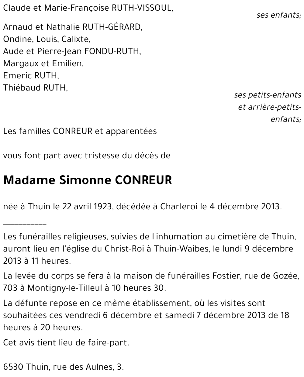 Simonne CONREUR