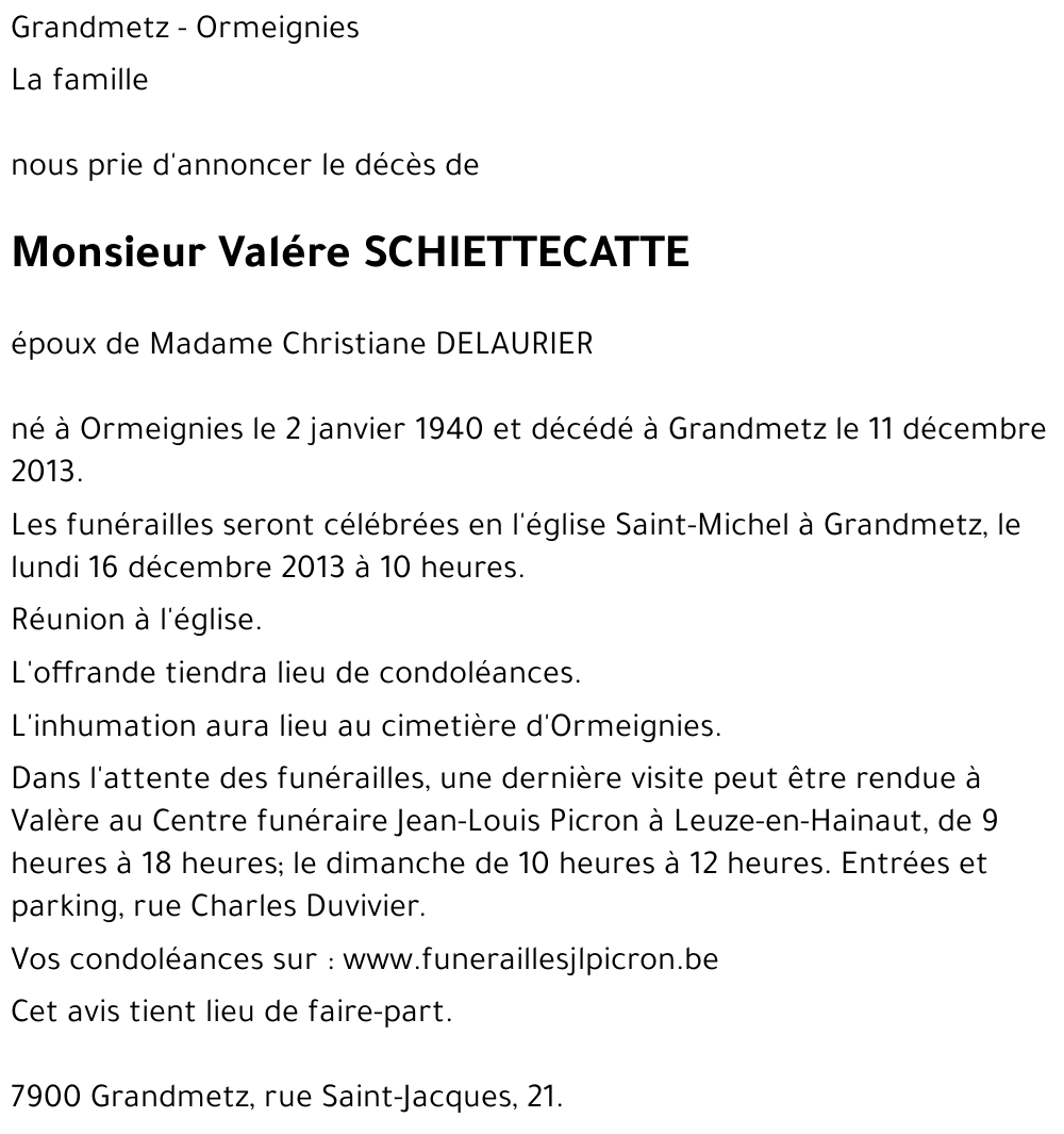 Valére SCHIETTECATTE