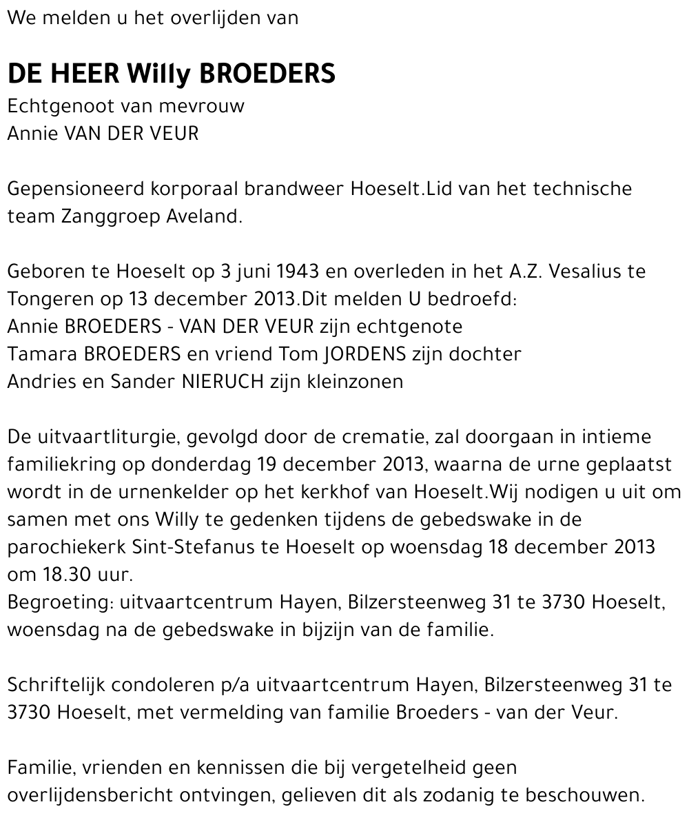 Willy BROEDERS