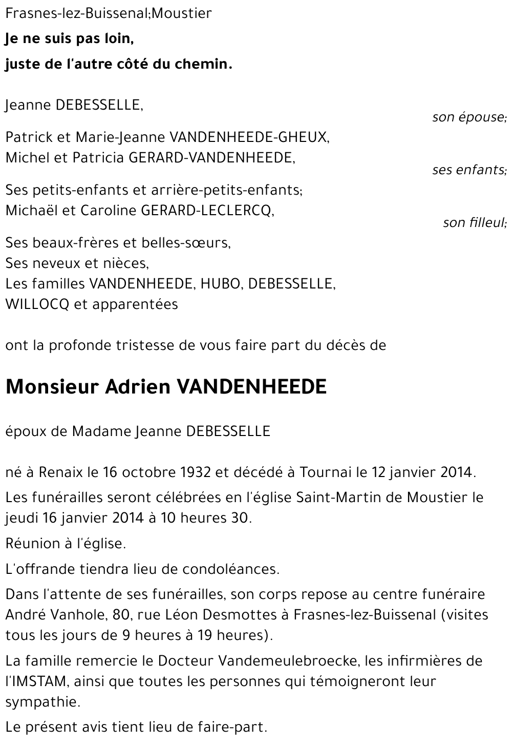 Adrien VANDENHEEDE