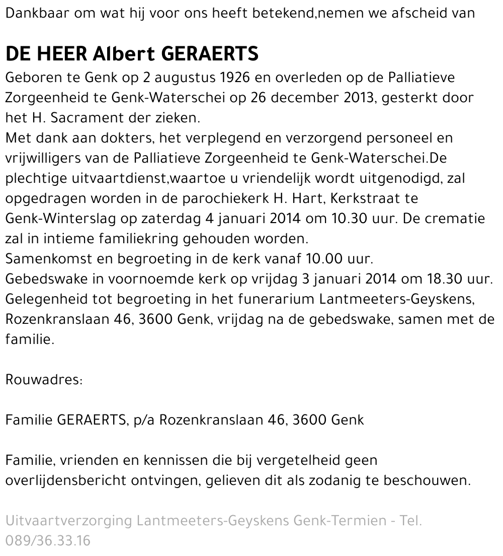 Albert GERAERTS