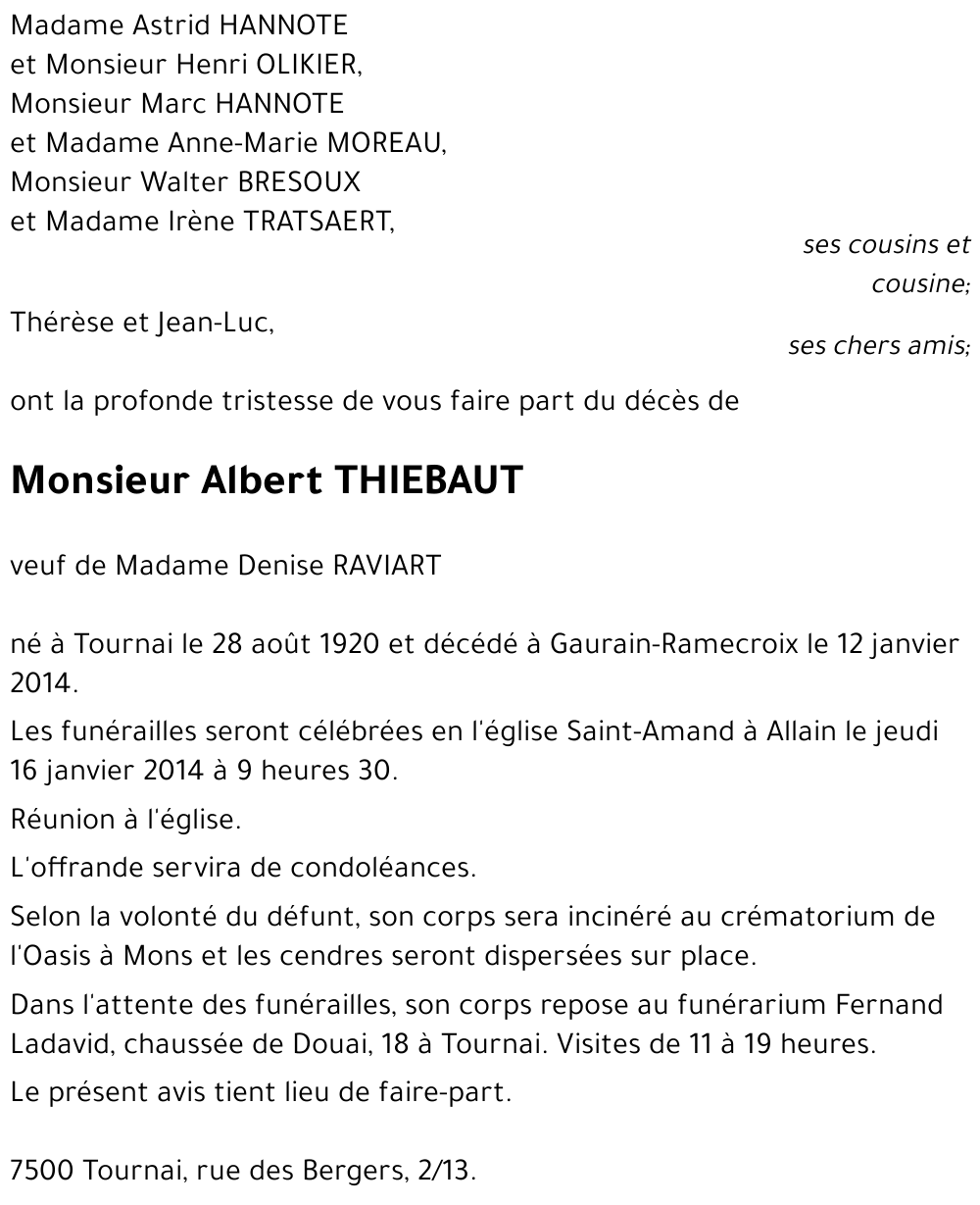 Albert THIEBAUT