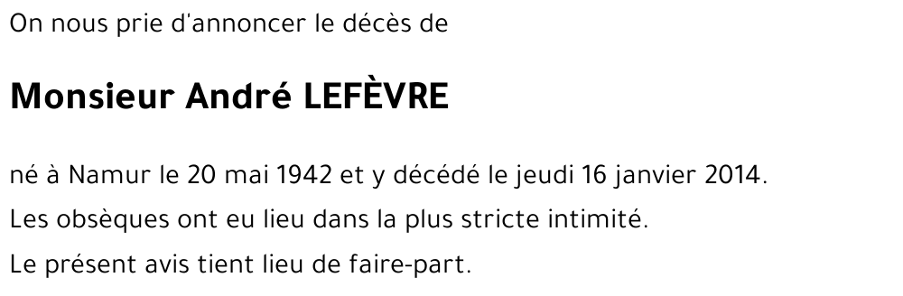 André LEFÈVRE