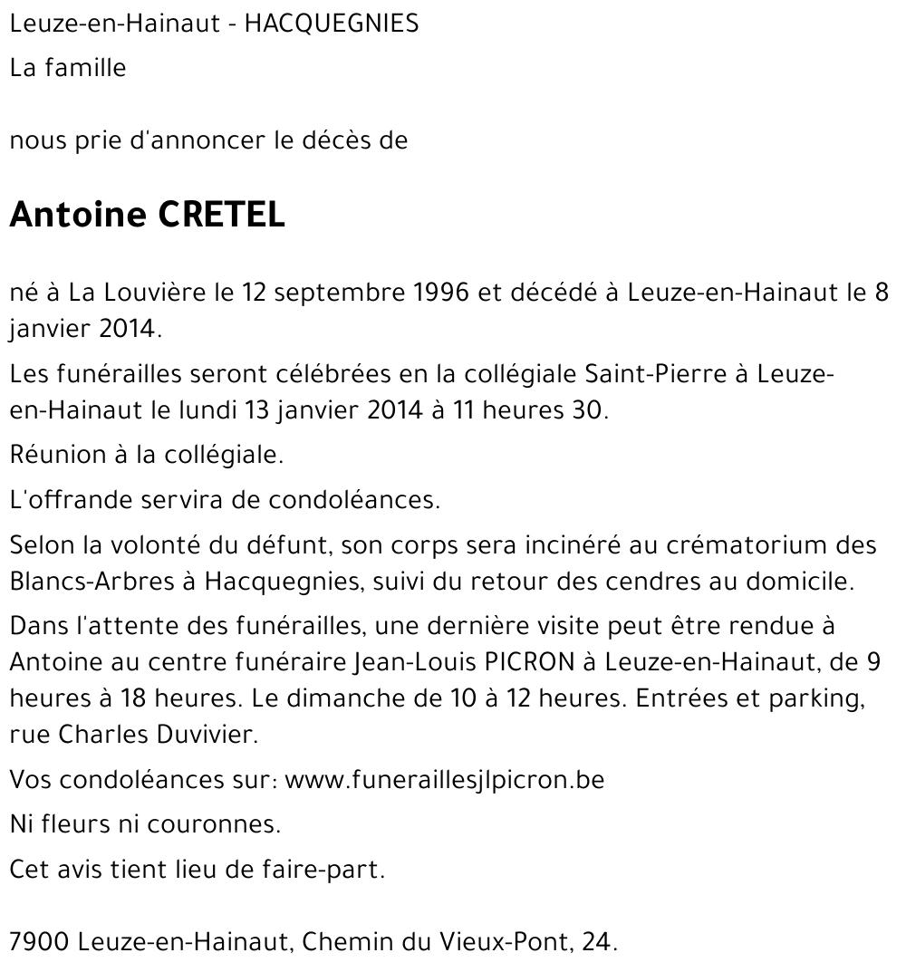 Antoine CRETEL