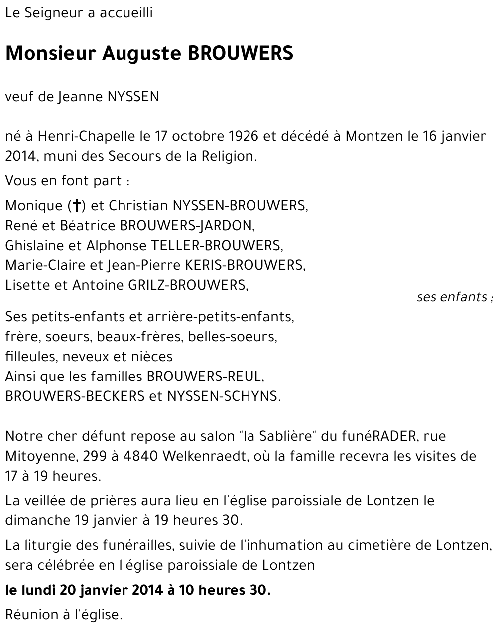 Auguste BROUWERS