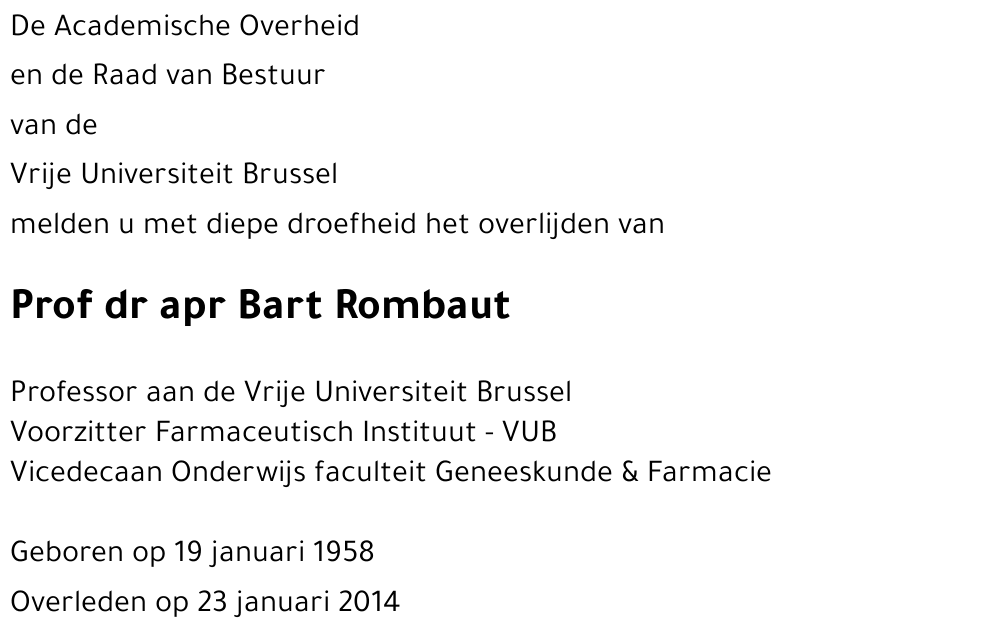 Bart ROMBAUT