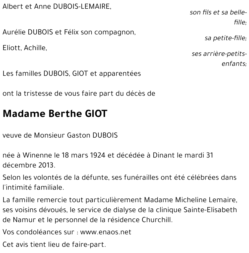 Berthe GIOT