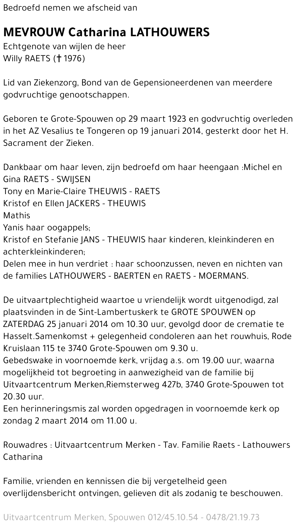 Catharina LATHOUWERS