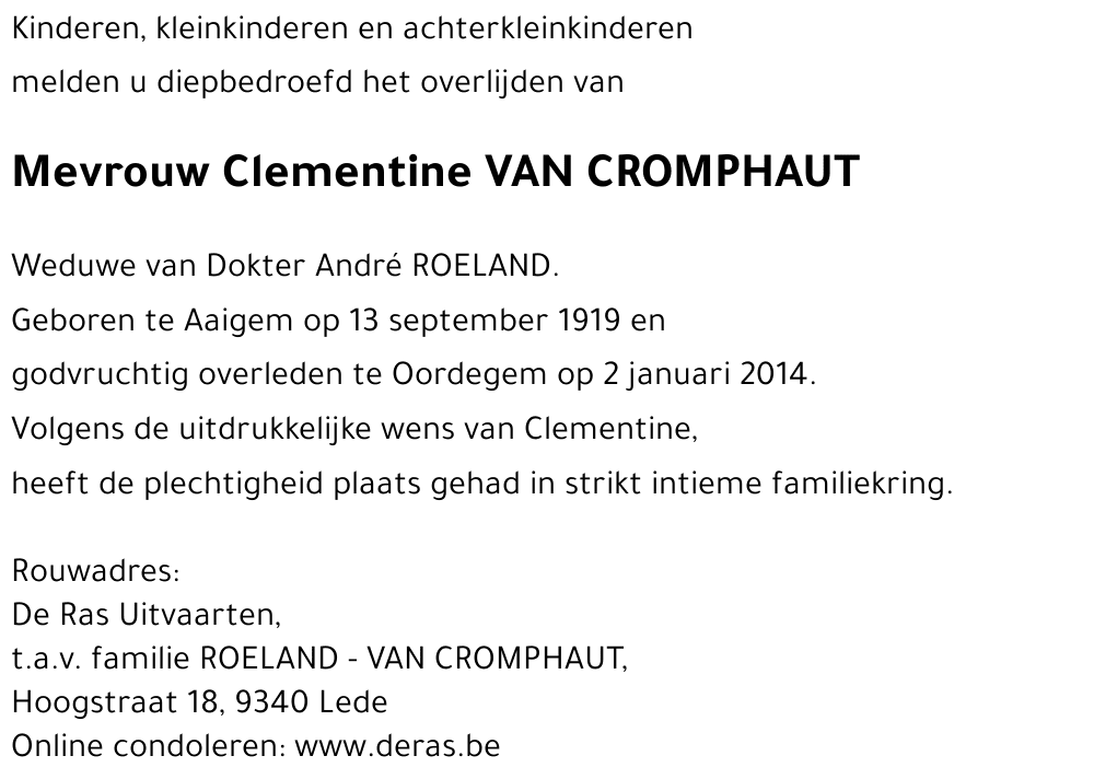 Clementine VAN CROMPHAUT