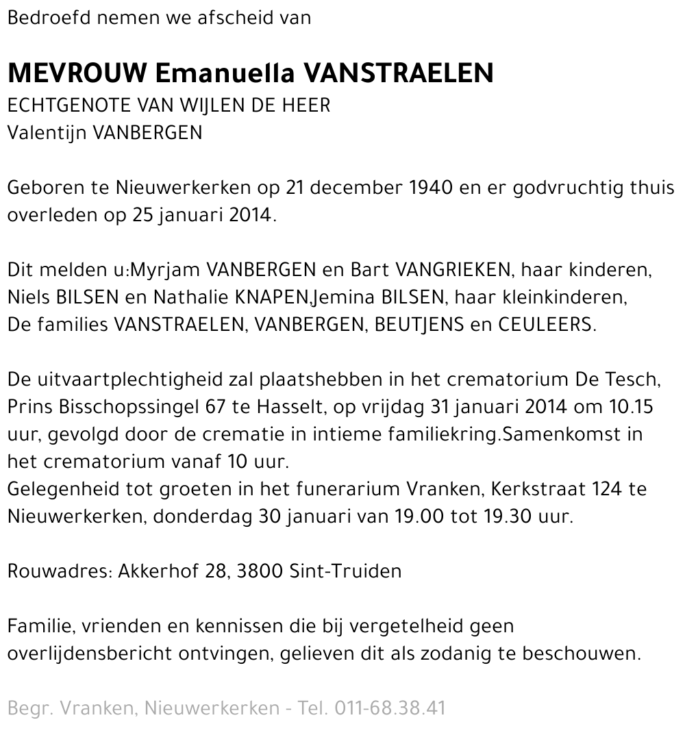 Emanuella Vanstraelen