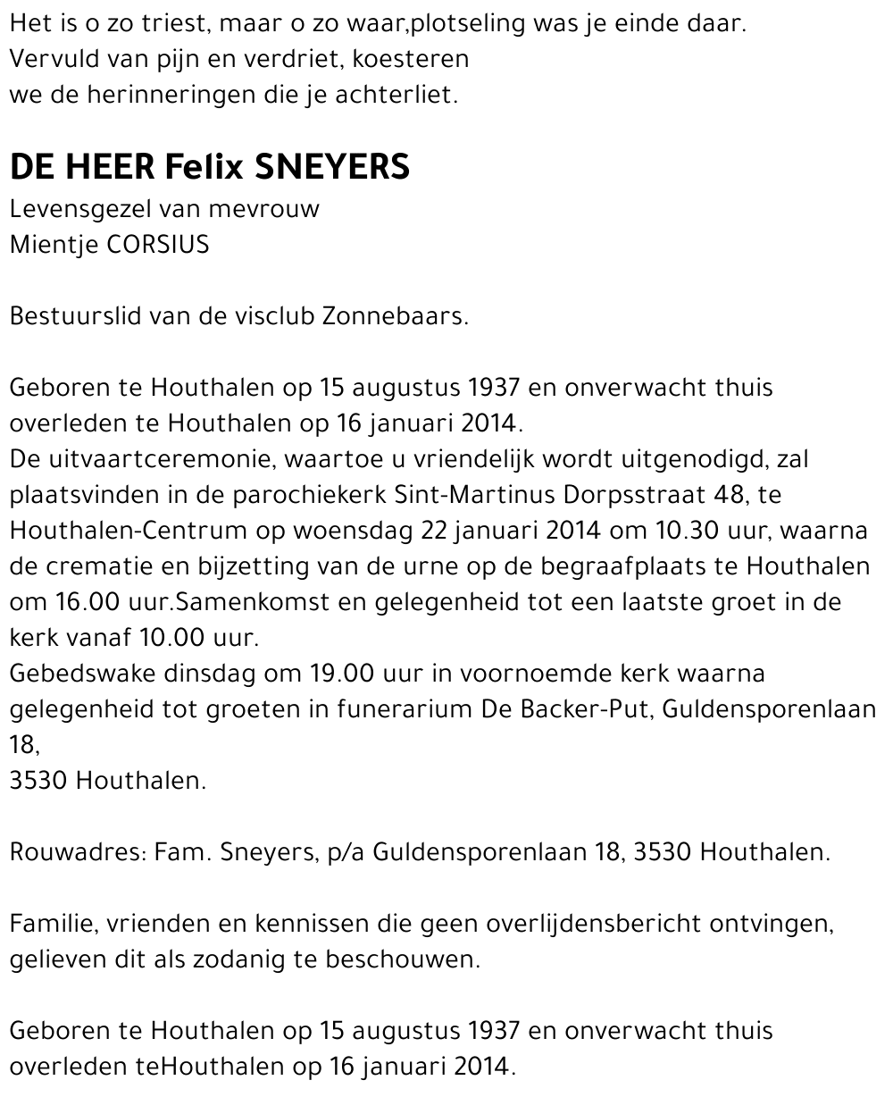 Felix SNEYERS