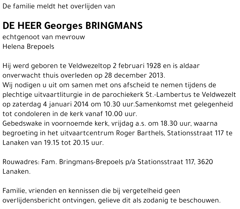 Georges Bringmans