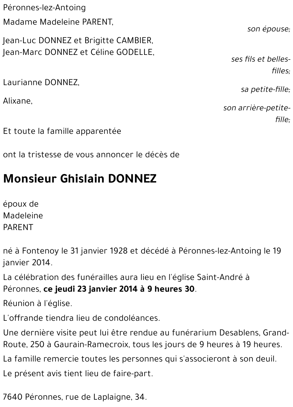 Ghislain DONNEZ