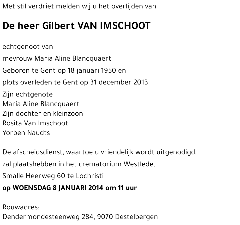 Gilbert VAN IMSCHOOT