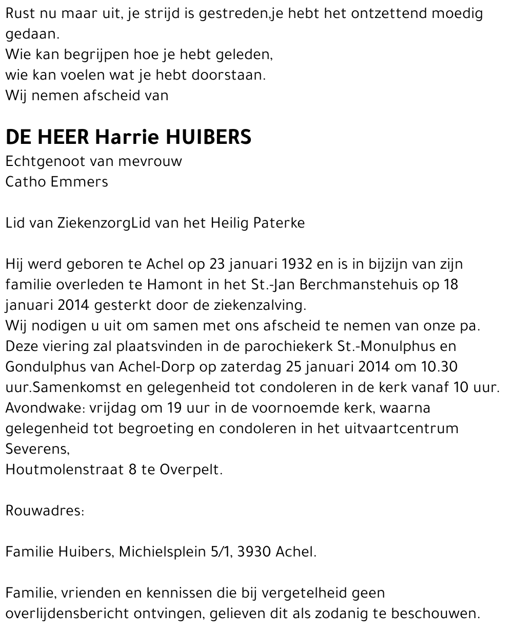 Harrie Huibers
