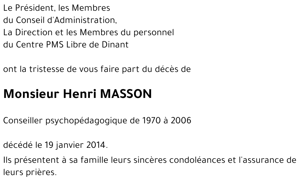 Henri MASSON