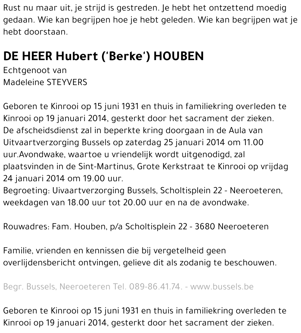 Hubert HOUBEN