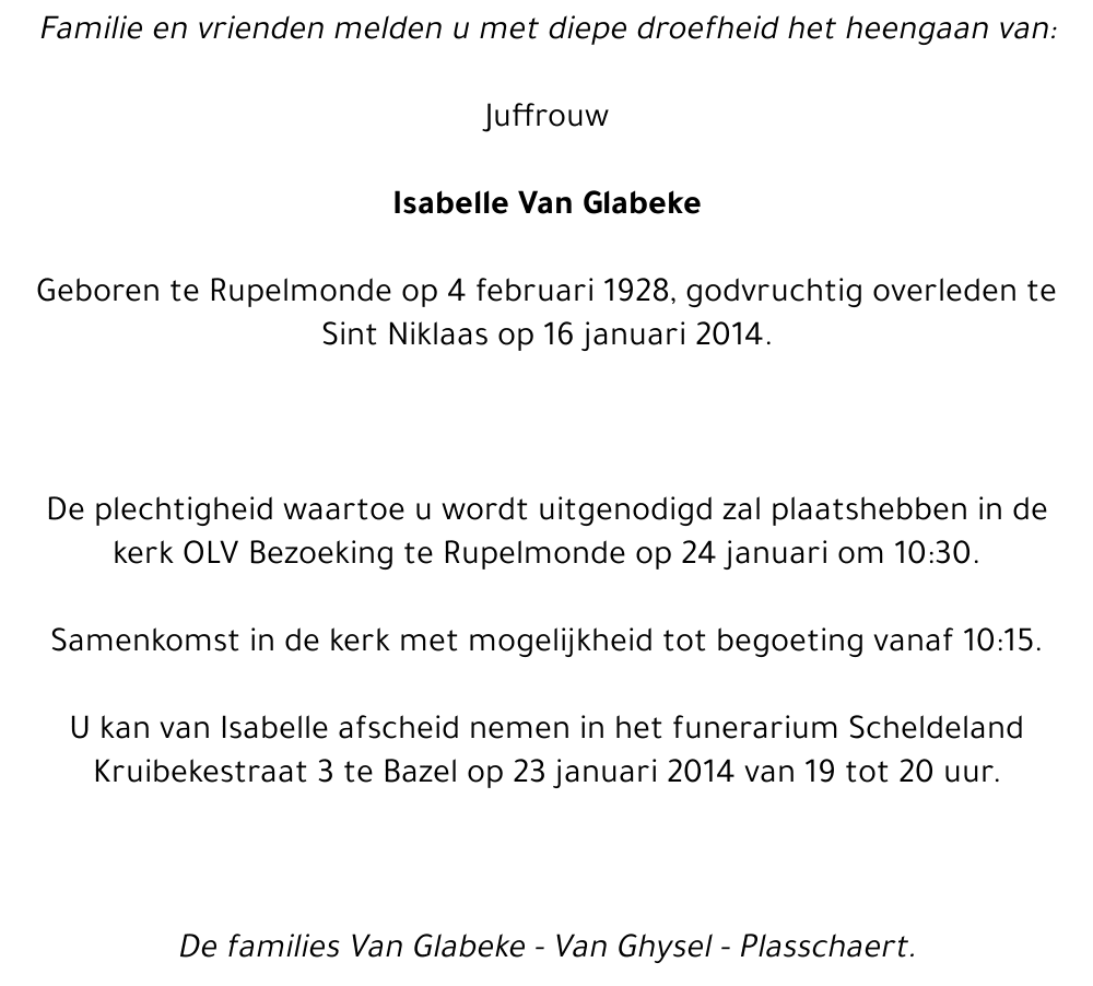 Isabelle Van Glabeke