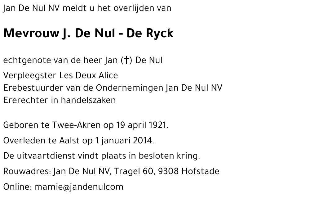 J. De Nul - De Ryck 