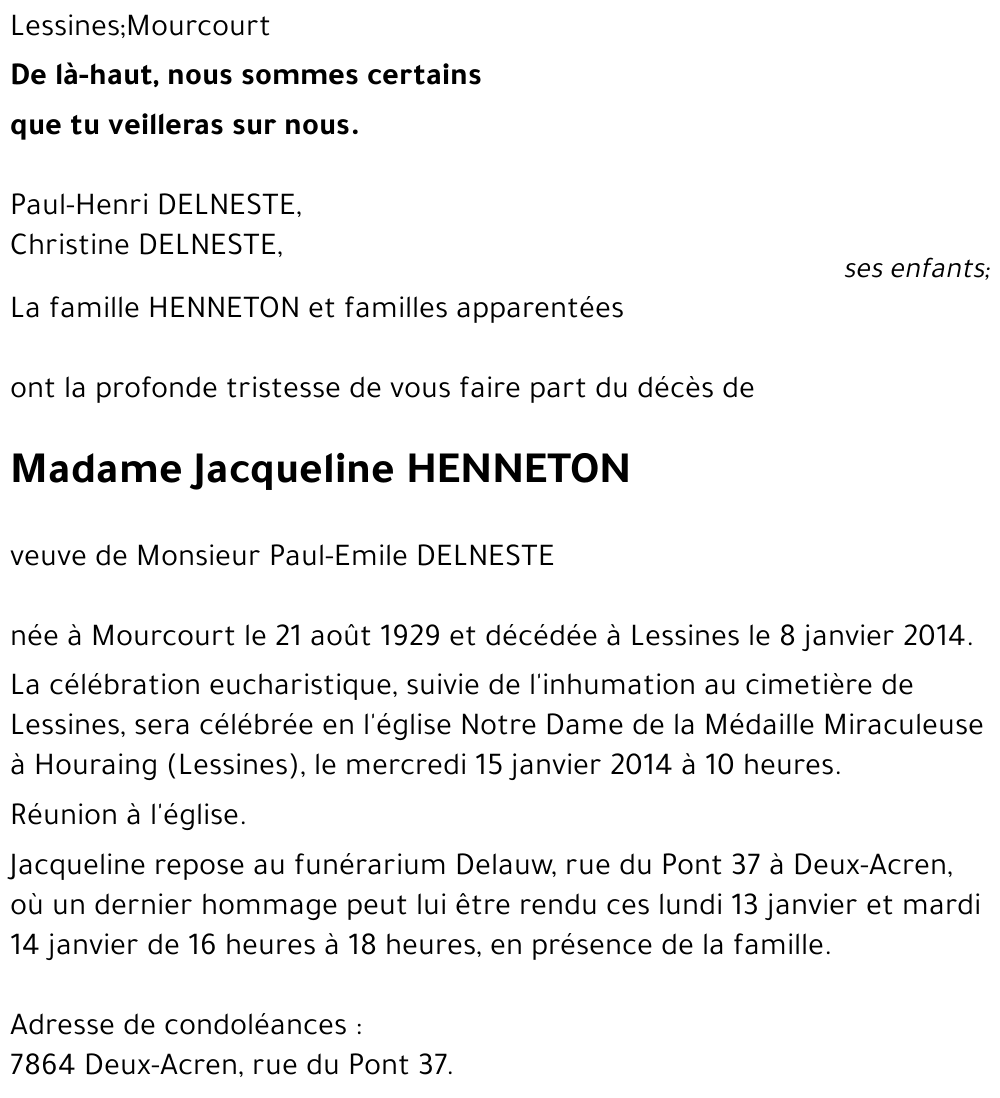 Jacqueline HENNETON