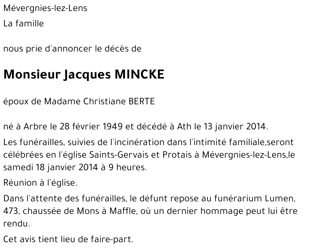 Jacques MINCKE