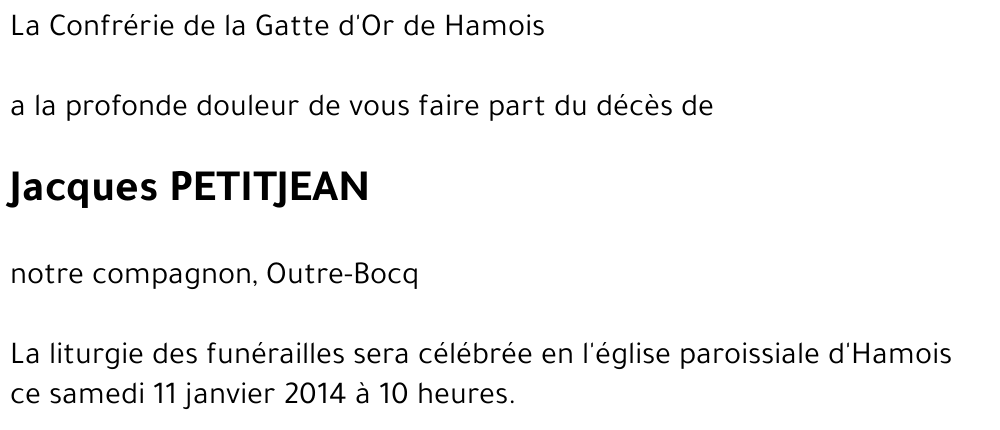 Jacques PETITJEAN