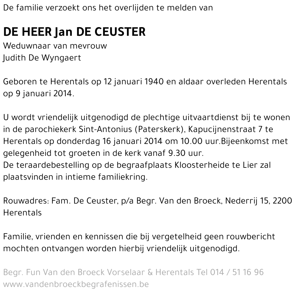 Jan De Ceuster