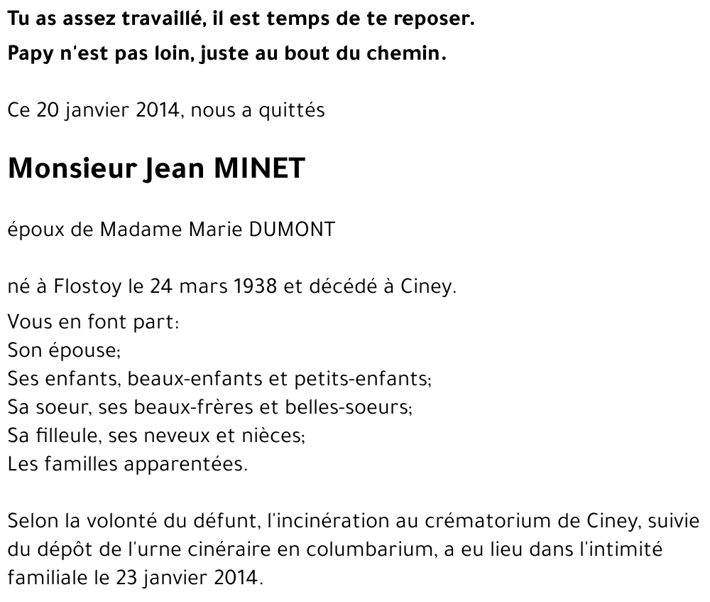 Jean MINET