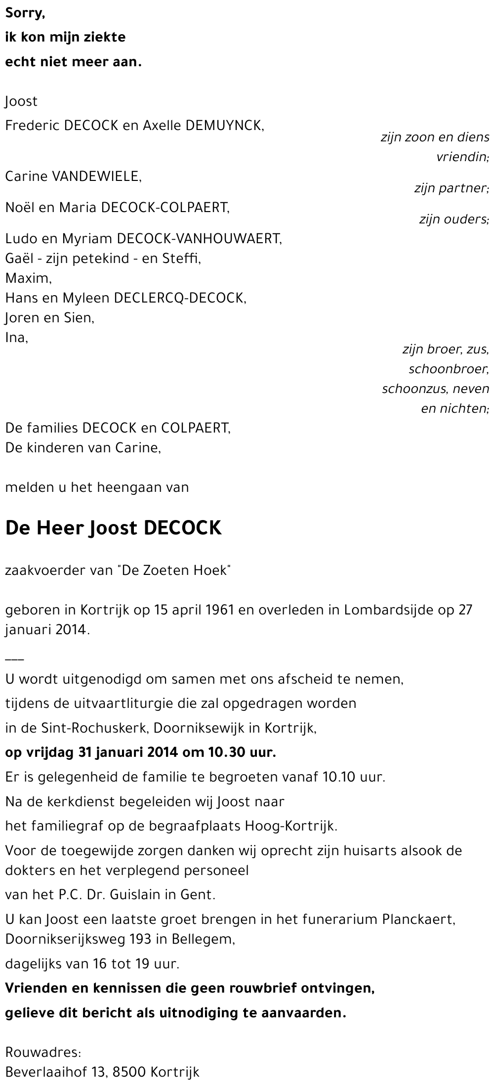 Joost DECOCK