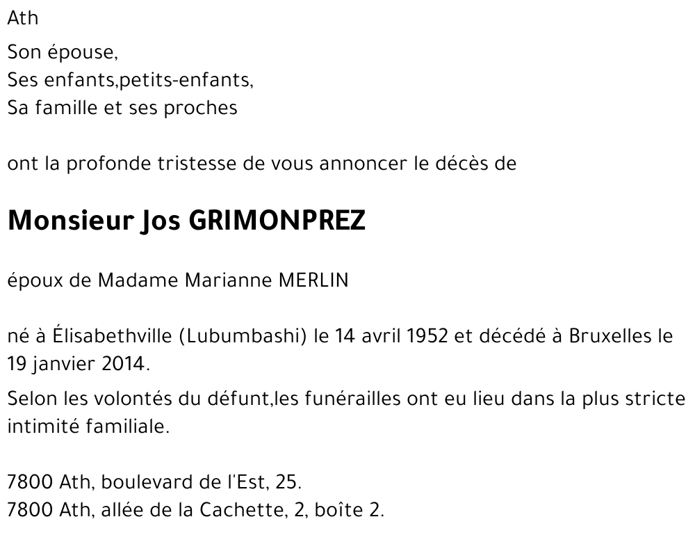 Jos GRIMONPREZ