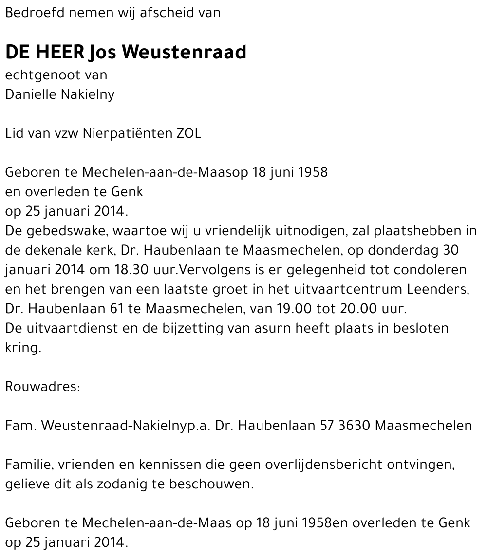 Jos Weustenraad