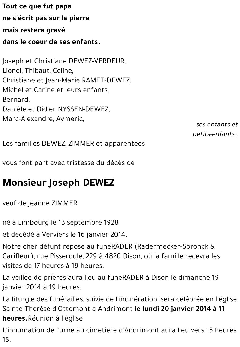 Joseph DEWEZ