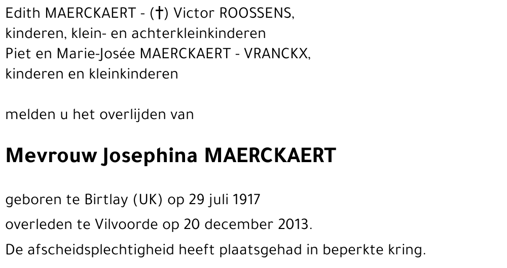 Josephina MAERCKAERT