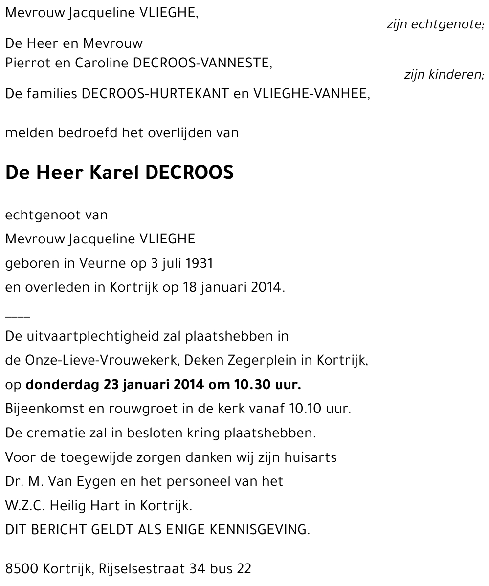 Karel DECROOS