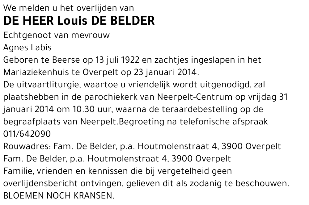 Louis De Belder