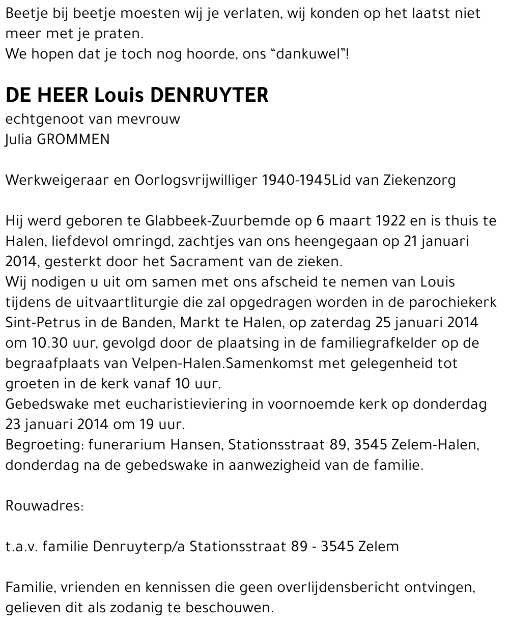 Louis DENRUYTER