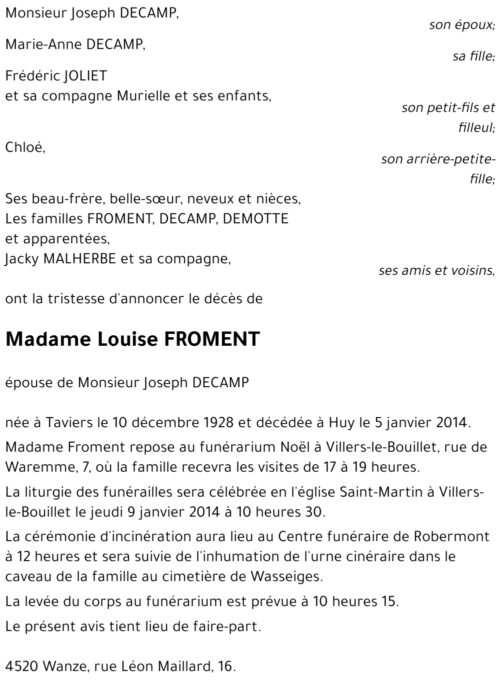 Louise FROMENT
