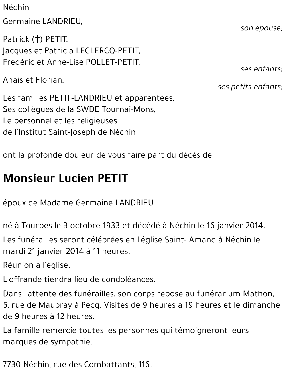 Lucien PETIT