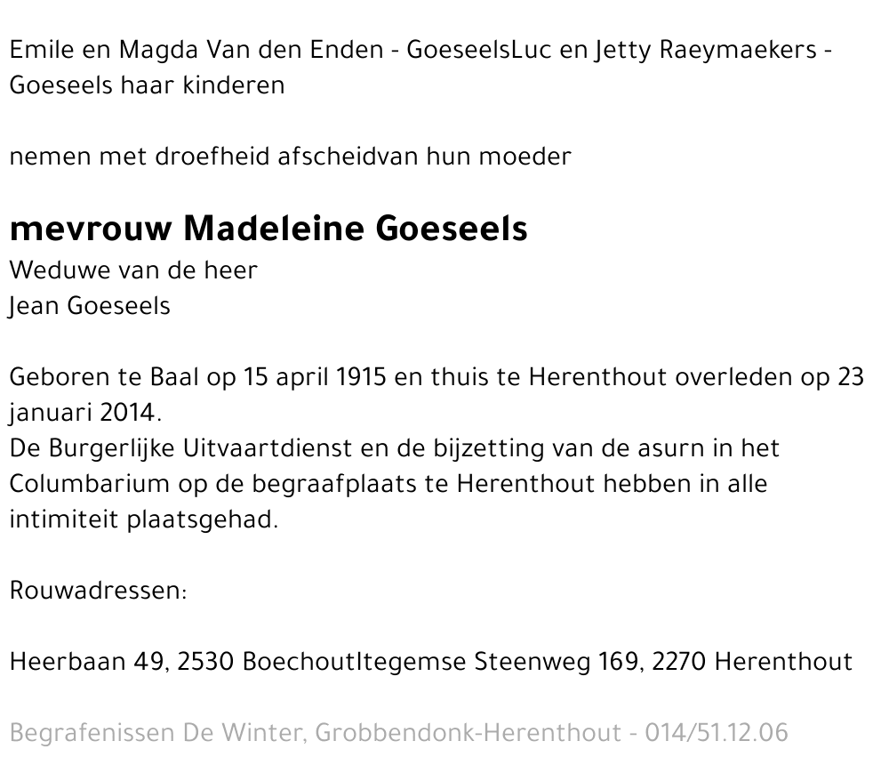 Madeleine Goeseels