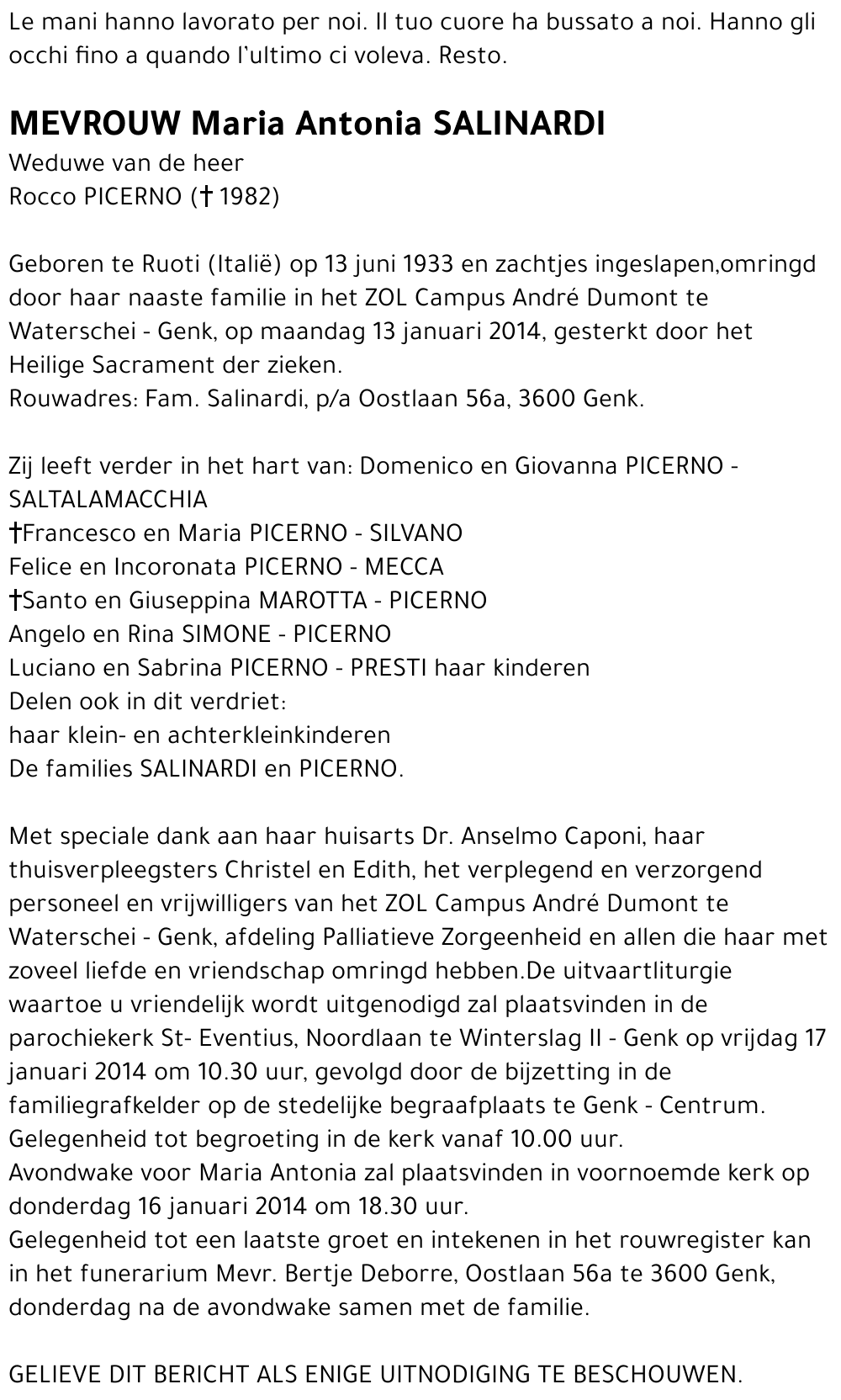 Maria Antonia SALINARDI